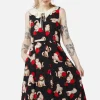 Kitty Kisses Ruffle Neck Dress