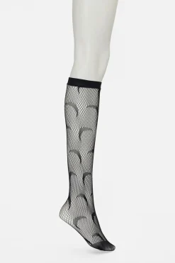 Knee High Moon Fishnet Socks