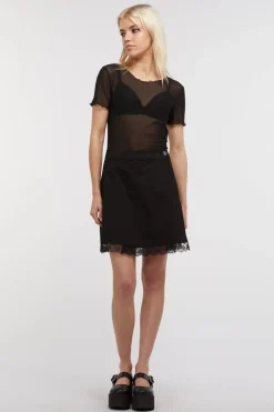 Lace Trim Goth Skirt