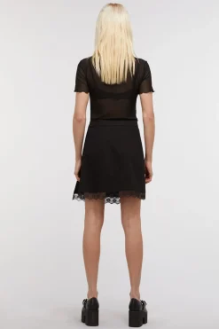 Lace Trim Goth Skirt