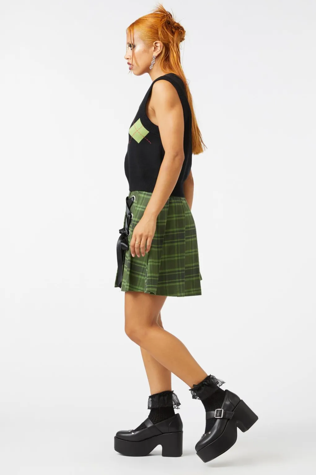 Large Argyle Knit Vest