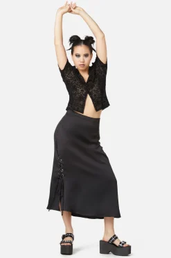 Lizzie Satin Bias Skirt
