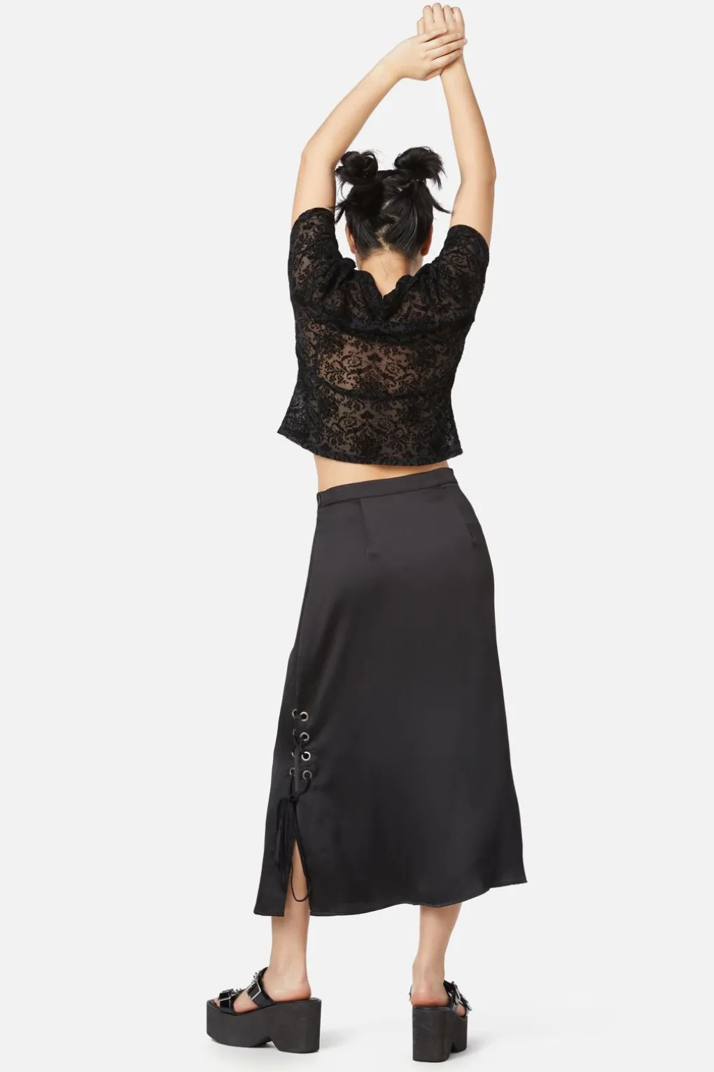 Lizzie Satin Bias Skirt