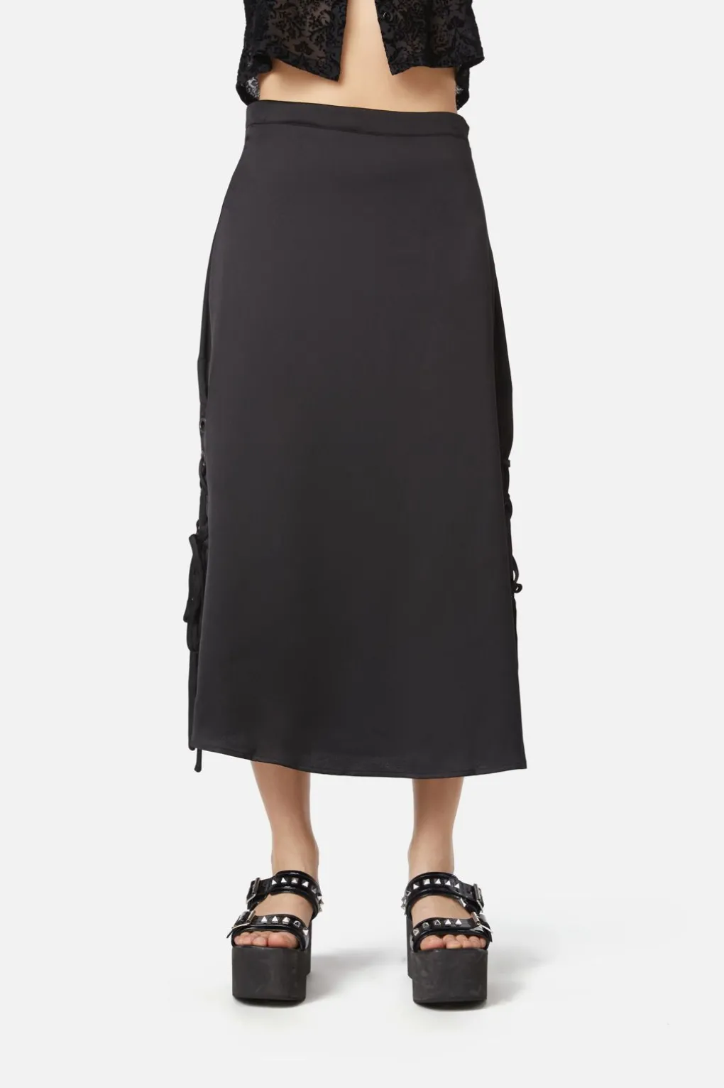 Lizzie Satin Bias Skirt