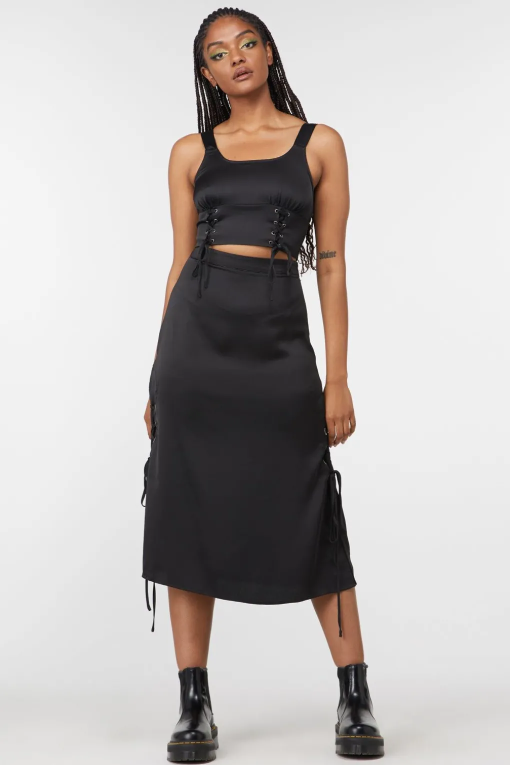 Lizzie Satin Bias Skirt