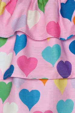 Love Heart Kids Tiered Skirt