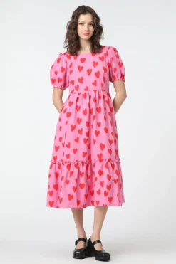 Love Hearts Midi Dress