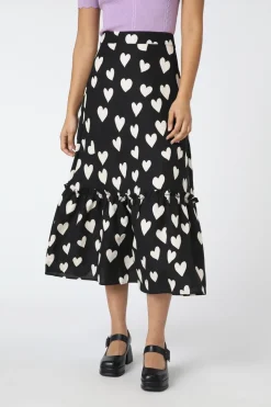 Love Hearts Midi Skirt