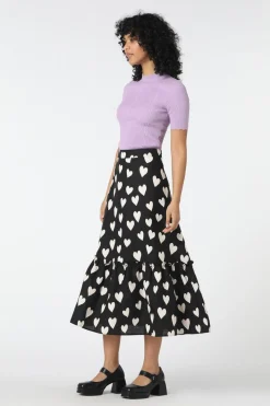 Love Hearts Midi Skirt