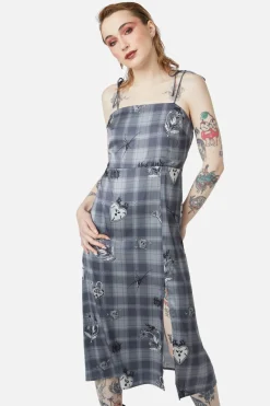 Love Her Printed Satin Split Dress