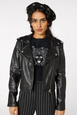 Loveless Embossed Pu Jacket