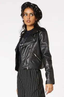 Loveless Embossed Pu Jacket