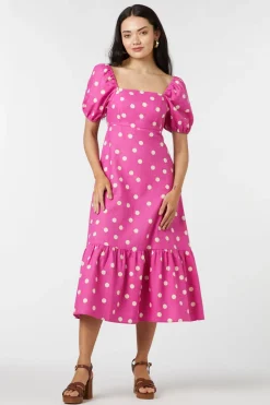Lucy Polka Dot Midi Dress