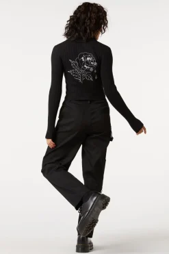 Lurex Embroider Zip Cardi