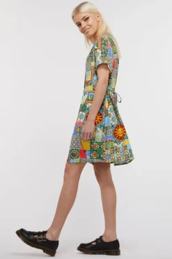 Majolica Viscose Baby Doll Dress