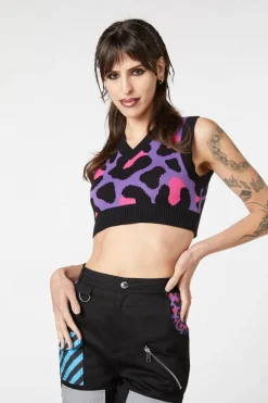 Major Meow Cropped Knit