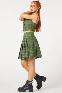Meadow Tartan Pleated Skirt