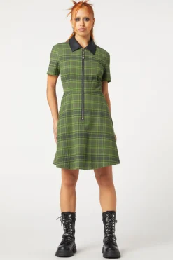 Meadow Tartan Zipper Dress