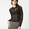Mesh Collared Blouse