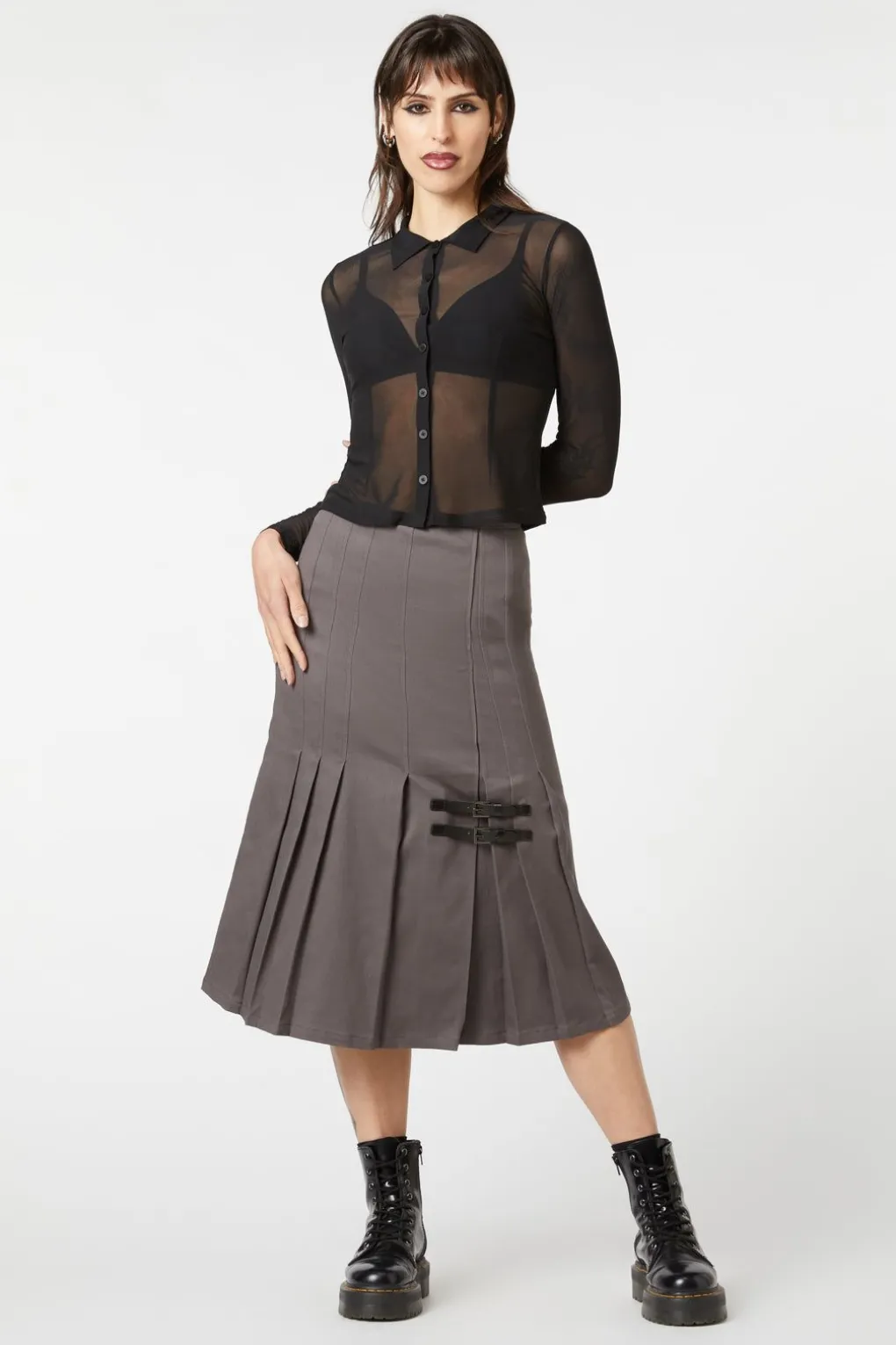 Mesh Collared Blouse