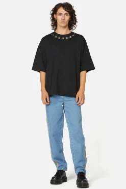 Metal Eyelet Oversized Tee