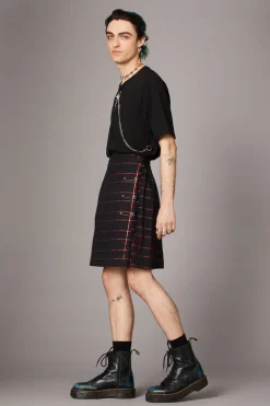 Metallic Check Tartan Kilt