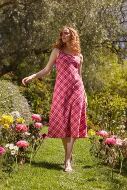 Miranda Check Midi Dress