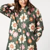 Miss 60S Flower Raincoat