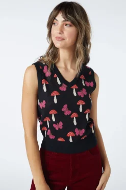 Mushroom Knit Vest
