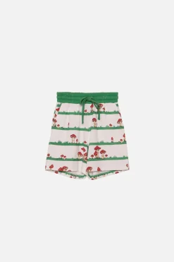 Mushroom Stripe Kids Shorts