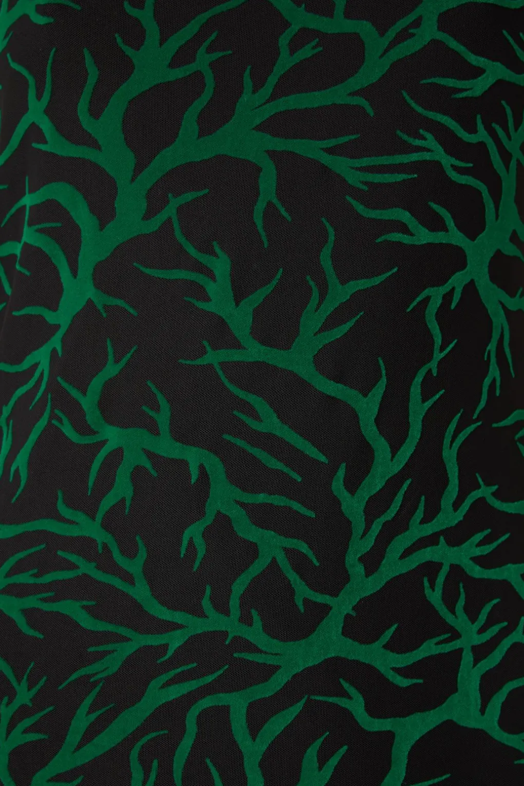 Neglected Flocked Mesh Midi Dress