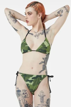 Nook Of The Garden Camo Bikini Top