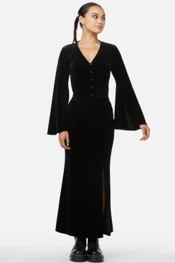 Obsidian Velvet Flare Top