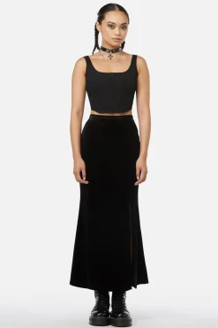 Obsidian Velvet Skirt