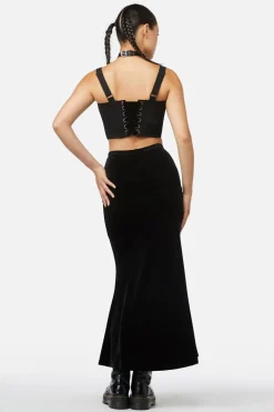 Obsidian Velvet Skirt