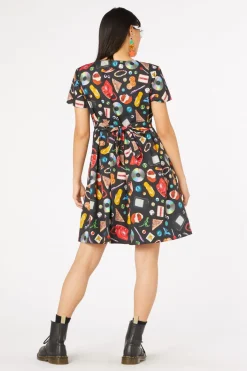 Old Days Print Cotton Dress