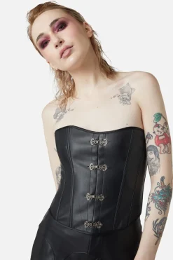 Ornate Metal Pu Corset