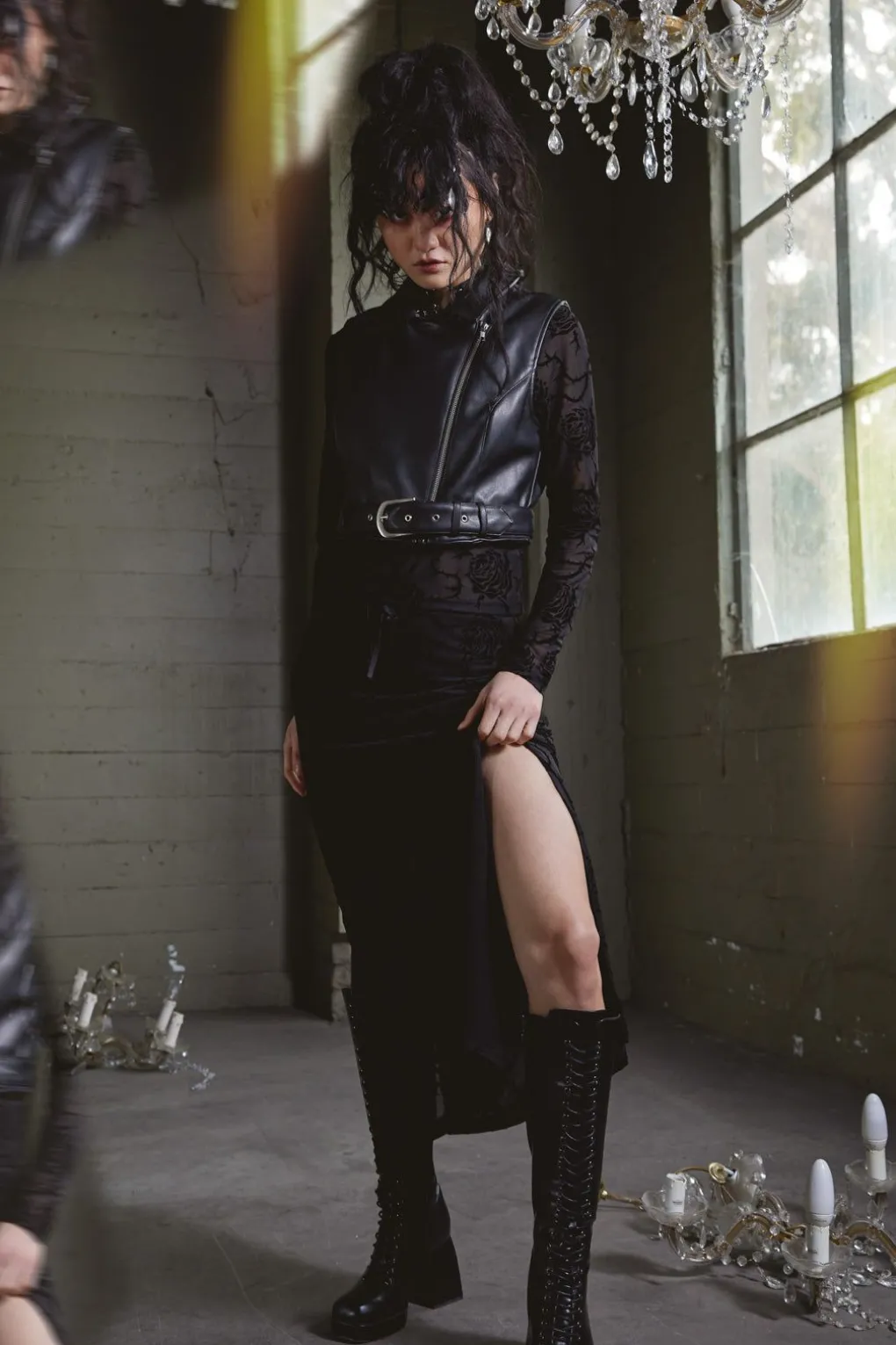 Ornate Metal Pu Vest