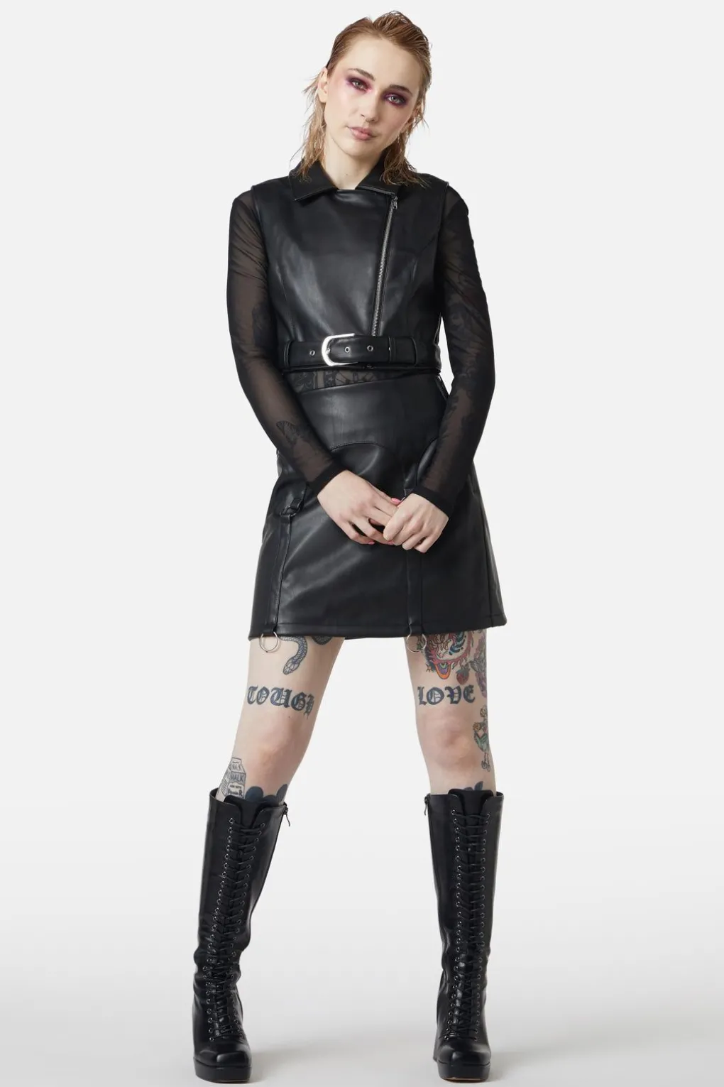 Ornate Metal Pu Vest