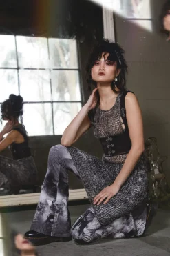 Ornate Pu Underbust Top