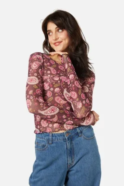 Paisley Mesh Top