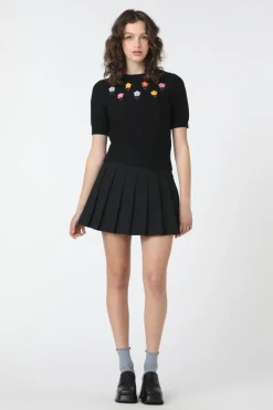 Pansy Patch Knit Top