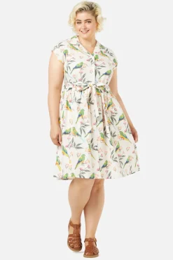 Parrot Shirt Dress