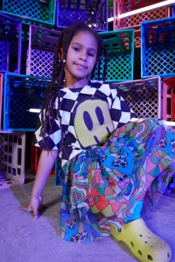 Patched Up Kids Mesh Skirt