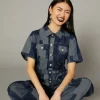 Patchwork Denim Boilersuit