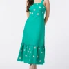 Pattie Embroidered Midi Dress