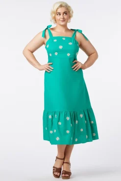 Pattie Embroidered Midi Dress