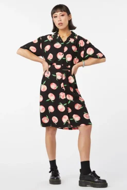 Peachy Viscose Shirt Dress