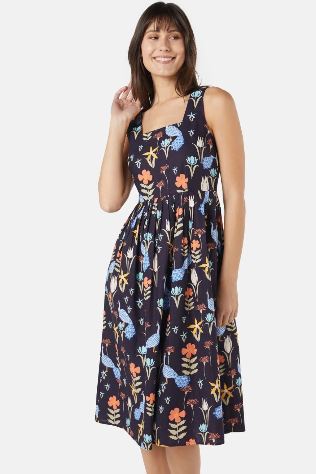 Peacock Midi Dress