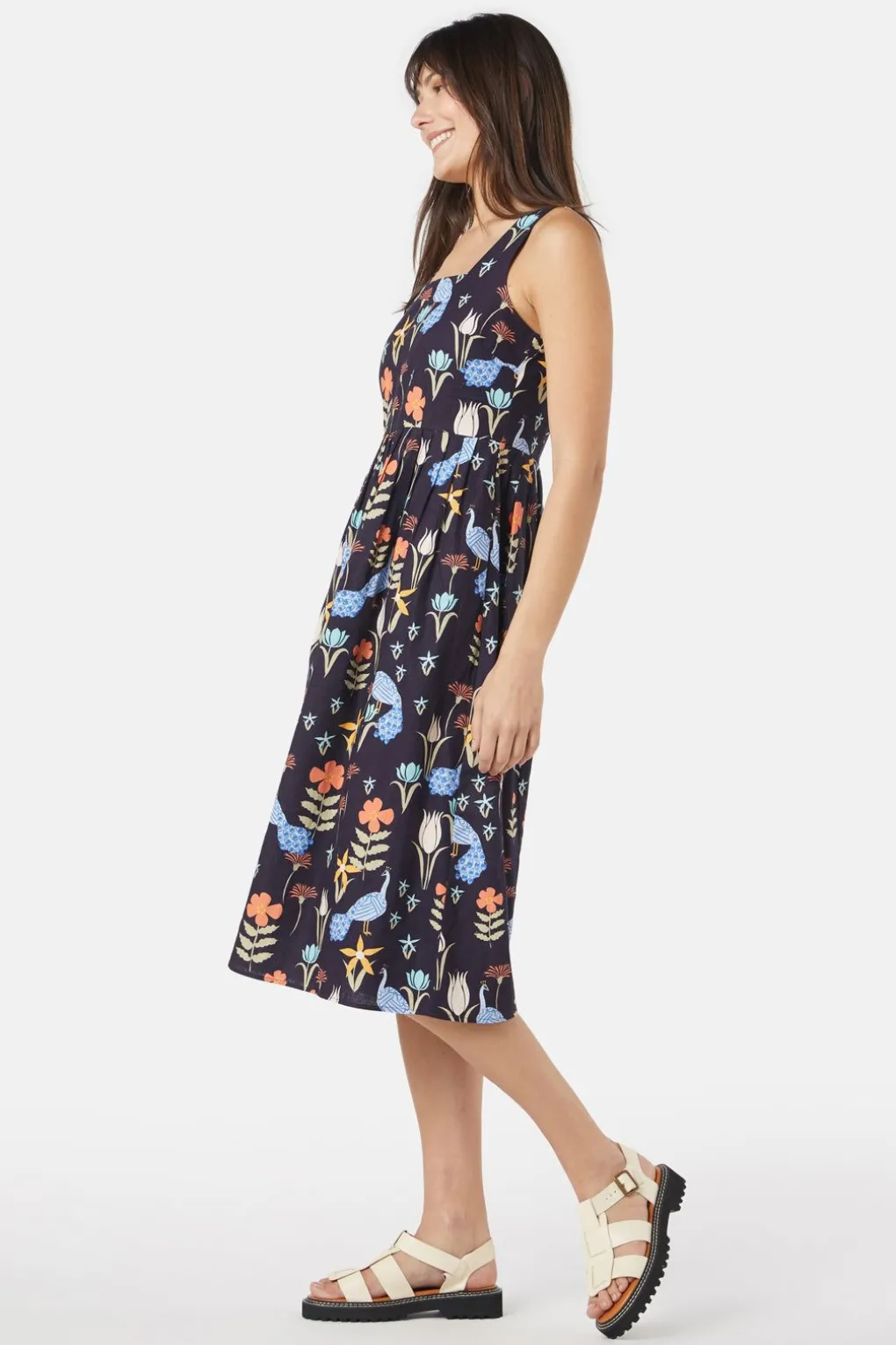 Peacock Midi Dress